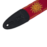 Levy's Sun Motif Series MPJG-SUN-RED Guitar Strap *Free Shipping in the USA*