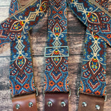Josey Straps Sacré Bleu with Saddle Ends Cotton backing *Free Shipping in the USA*
