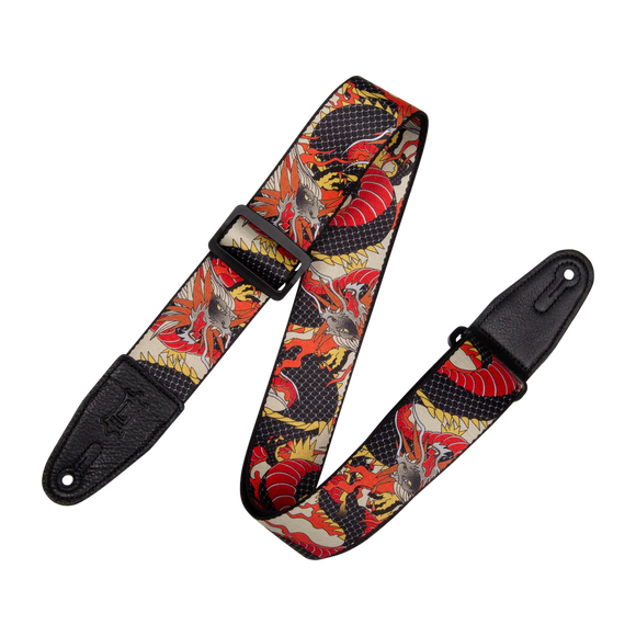 Levy's MPD2-123 Red Dragon Polyester Guitar Strap *Free Shipping in the USA*