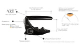 G7th Performance 3 Guitar Capo - Steel String Satin Black