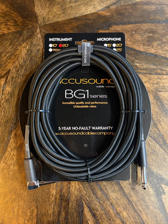 Accusound BG1-20-R 20' Instrument Cable
