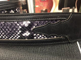 LM Products Guitar Strap Framed Leather Snake Black FLS-BK  *Free Shipping  in the USA*