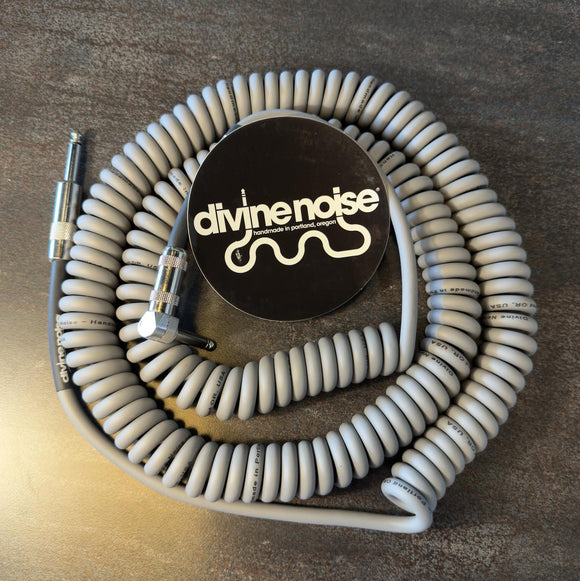 Divine Noise Curly Cable Grey 30' ST-RA  *Free Shipping in the USA*