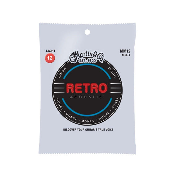 Martin MM12 Retro Acoustic Guitar Strings - .012-.054  Light Monel