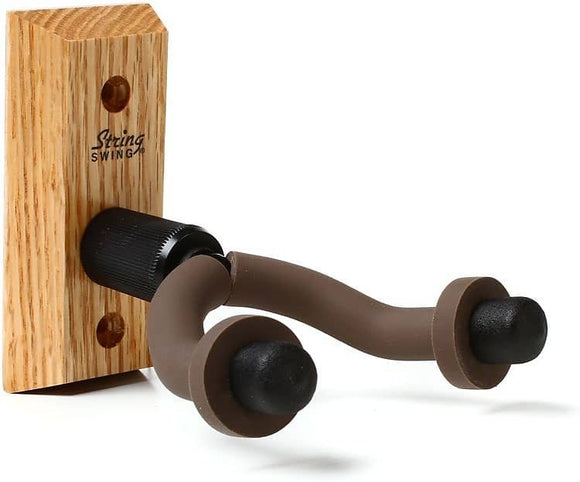 String Swing Wall Mount Hardwood Home and Studio Guitar Hanger CC01K Oak
