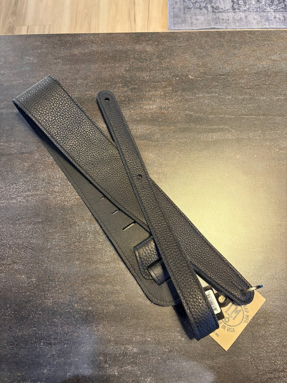 LM Products LS-2804G Black Glove Leather Guitar Strap *Free Shipping in the USA*