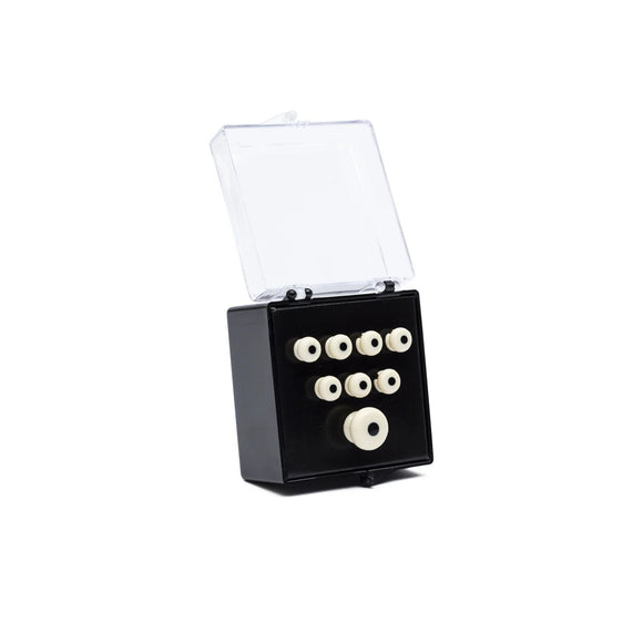 Martin Inlaid Bridge & Endpins - White/Black 18APP28