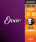 Elixir 16182 Nanoweb Phosphor Bronze Acoustic Guitar Strings - HD Light (13-53)