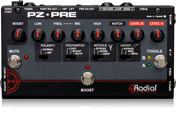 Radial Engineering PZ-Pre Acoustic Preamp *Free Shipping in the USA*