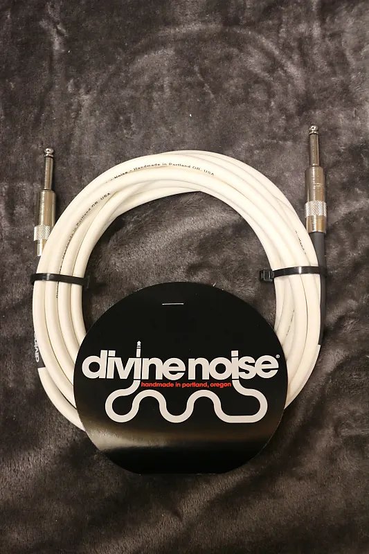 Divine Noise 15' ST-ST Instrument Cable (Straight to Straight) White *Free Shipping in the US*