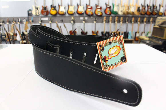 Empire Guitars Black Guitar Strap HBL25-BLK/BLK