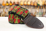 Souldier Owls Olive Guitar Strap with Dark Brown Leather Ends *Free Shipping in the USA*