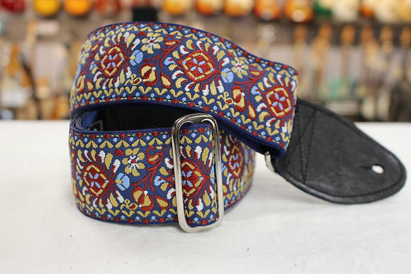 Souldier Hendrix Brown/Blue Guitar Strap with Black Leather Ends *Free Shipping in the USA*